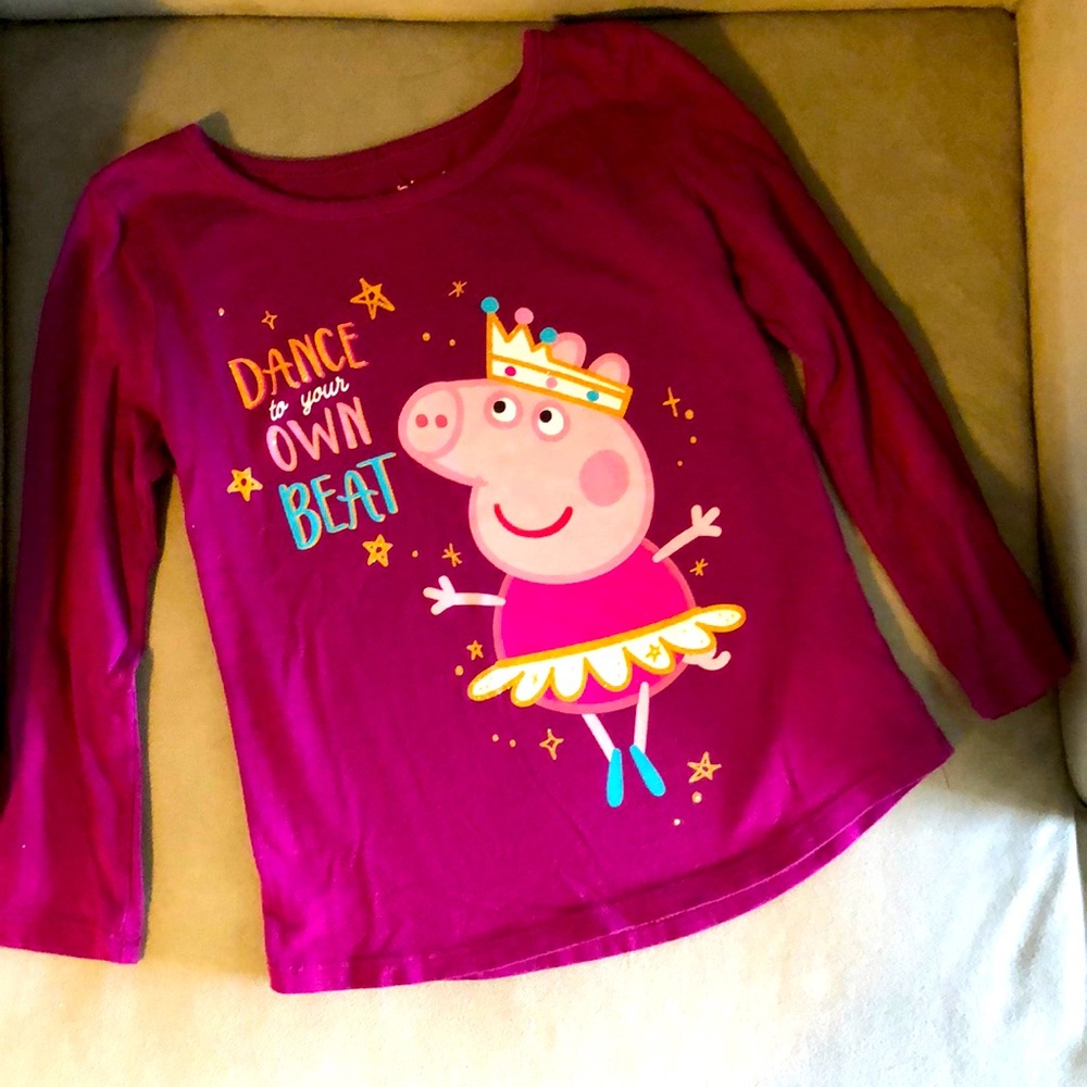 Peppa Pig jumping beans long sleeve tee size 3t
